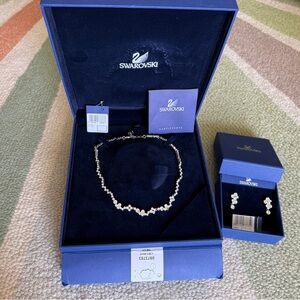 Swarovski Crystal Rhinestone Necklace & Earring set - Bridal